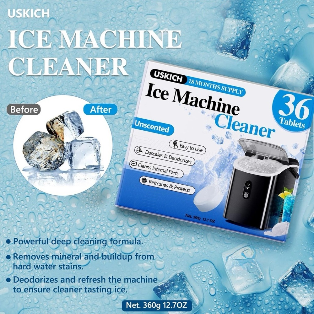 USKICH Ice Machine Cleaner Descaler Tablets - 36 Pack Ice Maker Cleaner - Picture 7 of 15